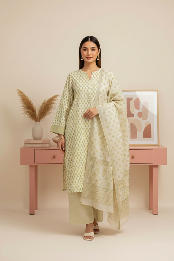 3 Piece - Printed Premium Khaddar - V5 - 06