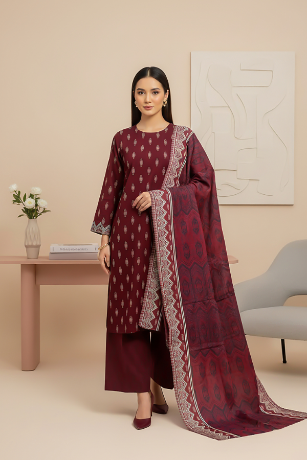 3 Piece - Printed Premium Khaddar - V5 - 02
