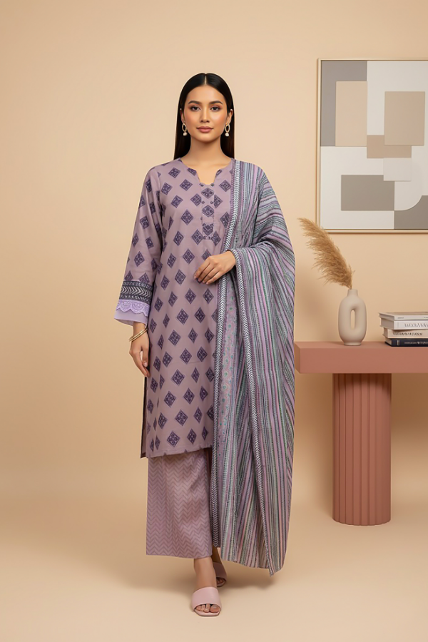 3 Piece - Printed Premium Khaddar - V5 - 08