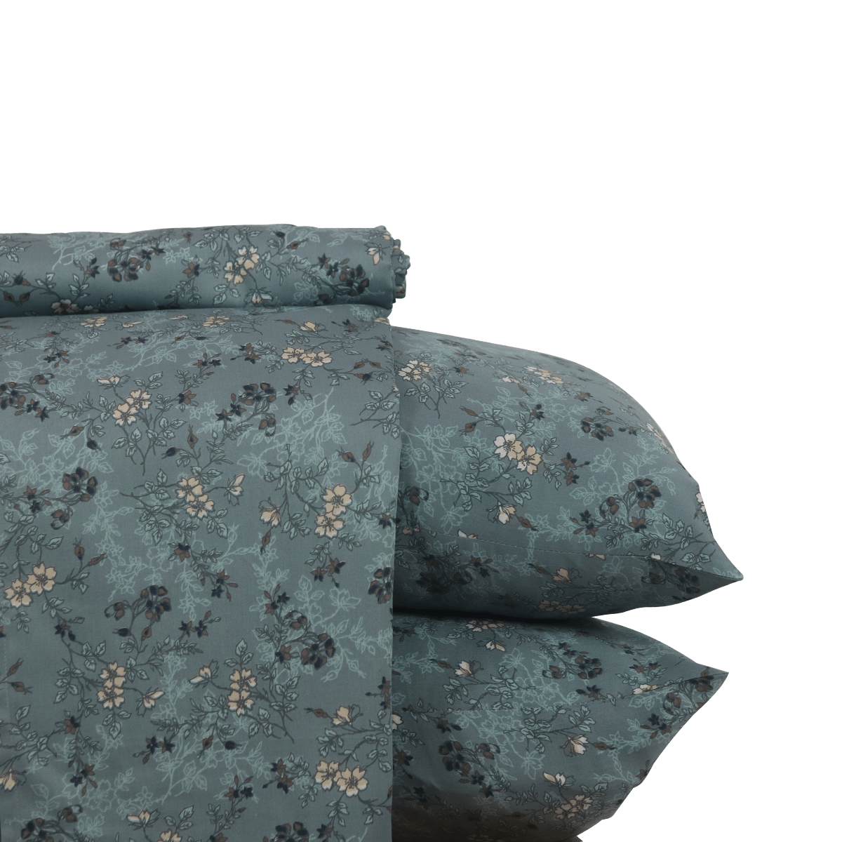 Green Ivy Bed Sheet Set by Dawood & Bros Tana Bana Fabrics